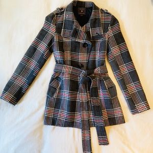 Forever 21 Belted Plaid Blazer